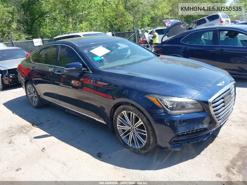 2018 Genesis G80 3.8 VIN: KMHGN4JE5JU250535 Lot: 44998999