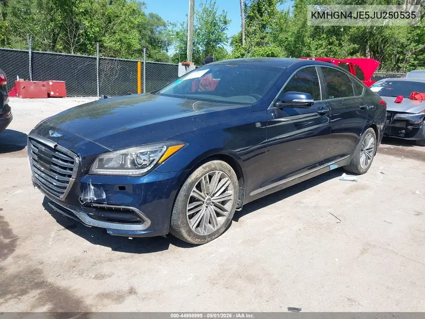 2018 Genesis G80 3.8 VIN: KMHGN4JE5JU250535 Lot: 44998999