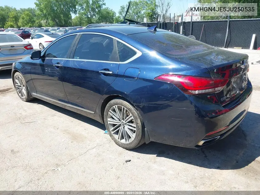 2018 Genesis G80 3.8 VIN: KMHGN4JE5JU250535 Lot: 44998999
