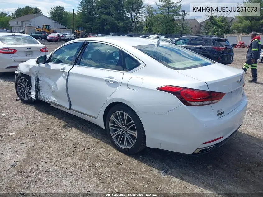 2018 Genesis G80 3.8 VIN: KMHGN4JE0JU251673 Lot: 45003060