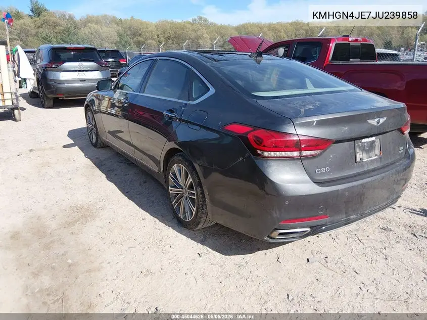 2018 Genesis G80 3.8 VIN: KMHGN4JE7JU239858 Lot: 45044626