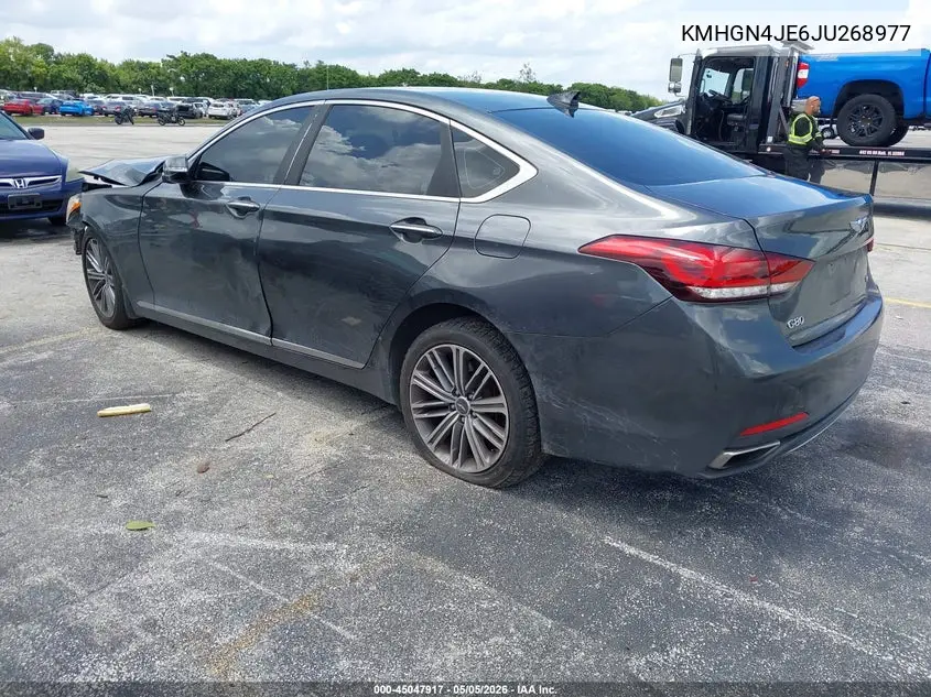 2018 Genesis G80 3.8 VIN: KMHGN4JE6JU268977 Lot: 45047917