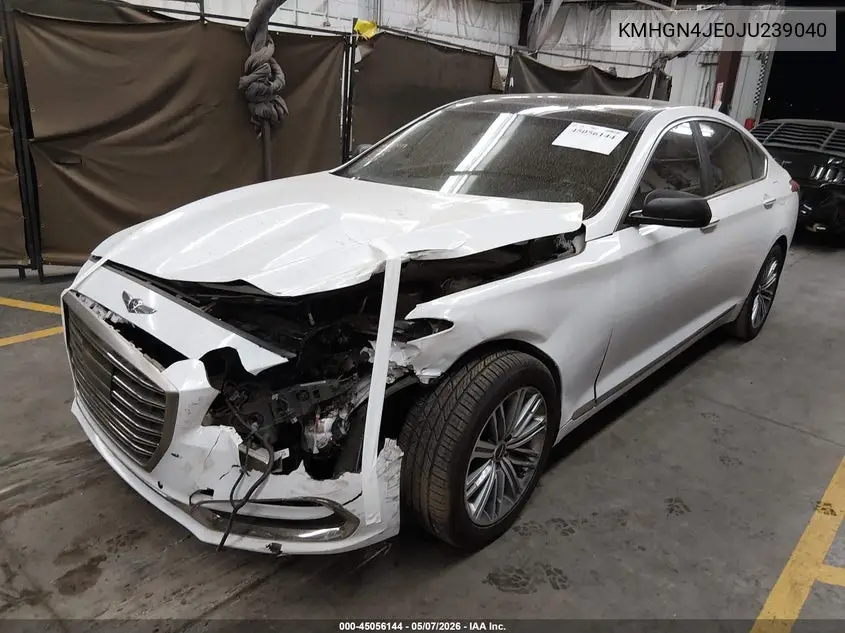 2018 Genesis G80 3.8 VIN: KMHGN4JE0JU239040 Lot: 45056144