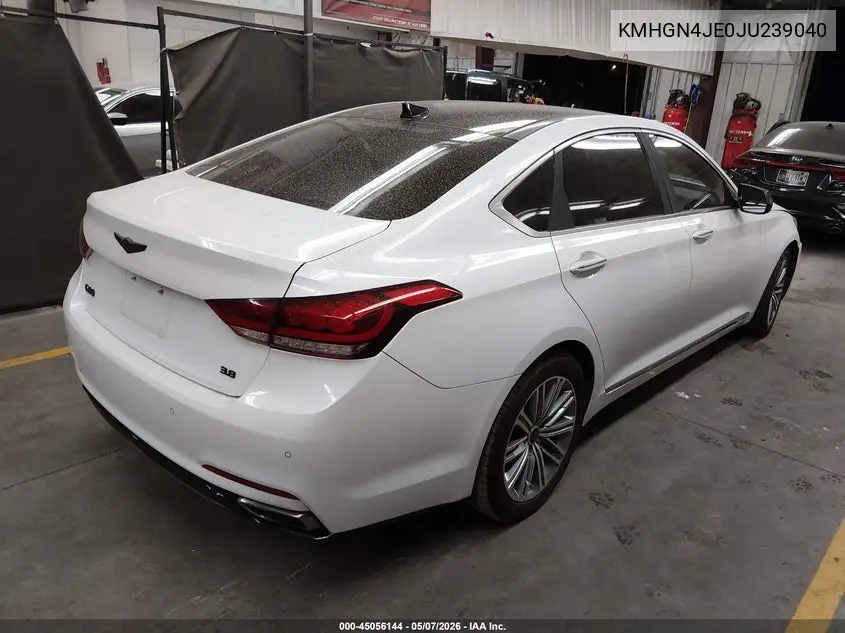 2018 Genesis G80 3.8 VIN: KMHGN4JE0JU239040 Lot: 45056144