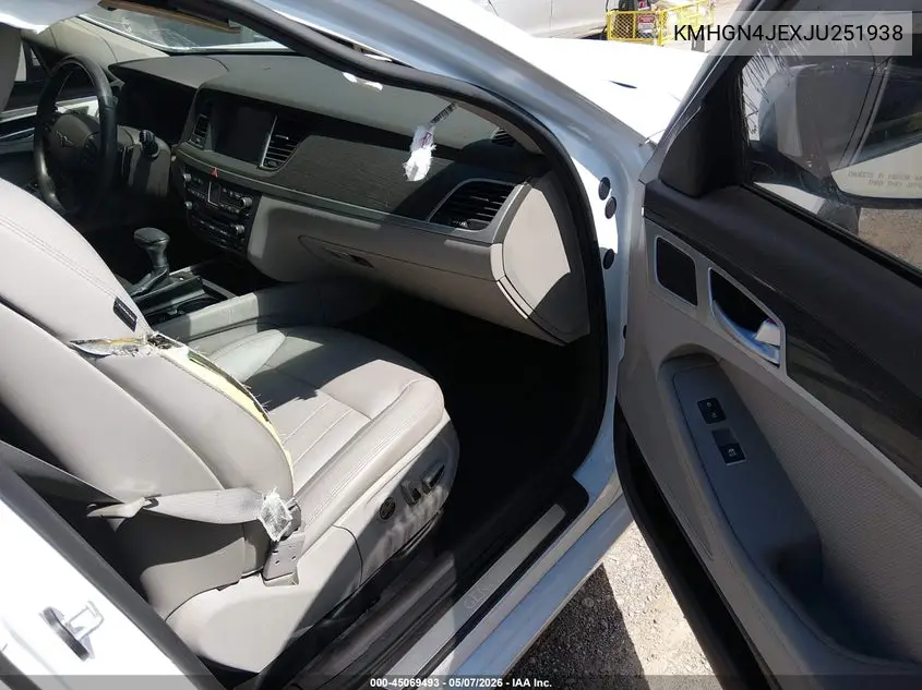2018 Genesis G80 3.8 VIN: KMHGN4JEXJU251938 Lot: 45069493