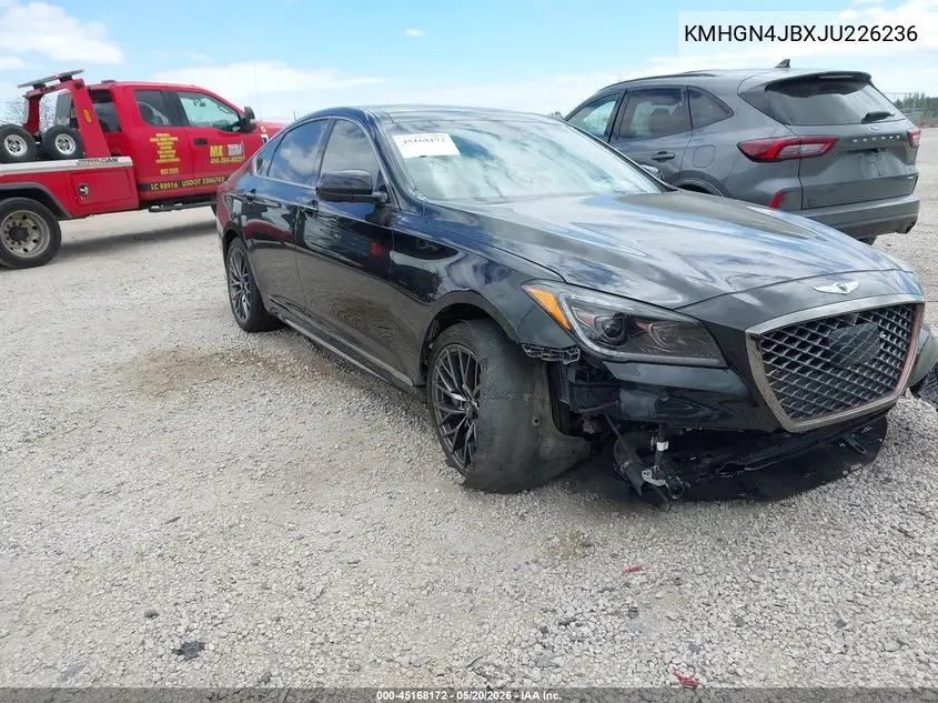 2018 Genesis G80 3.3T Sport VIN: KMHGN4JBXJU226236 Lot: 45168172