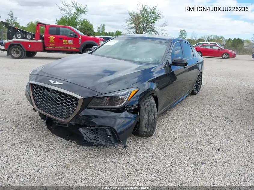 2018 Genesis G80 3.3T Sport VIN: KMHGN4JBXJU226236 Lot: 45168172