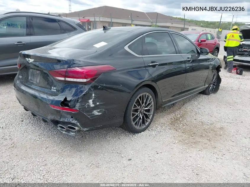 2018 Genesis G80 3.3T Sport VIN: KMHGN4JBXJU226236 Lot: 45168172