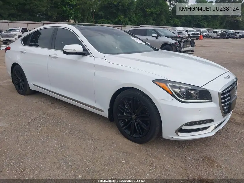 2018 Genesis G80 3.8 VIN: KMHGN4JE1JU238124 Lot: 45200503