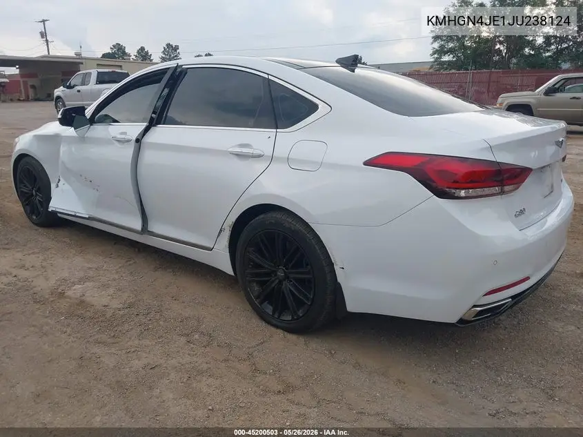 2018 Genesis G80 3.8 VIN: KMHGN4JE1JU238124 Lot: 45200503