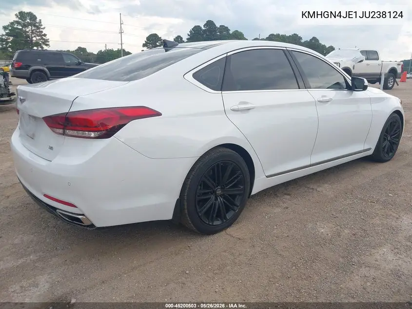 2018 Genesis G80 3.8 VIN: KMHGN4JE1JU238124 Lot: 45200503