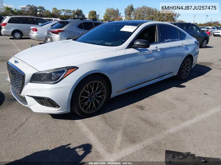 2018 Genesis G80 3.3T Sport VIN: KMHGN4JB7JU257475 Lot: 45212388