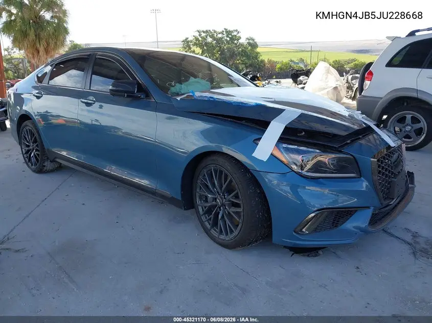 2018 Genesis G80 3.3T Sport VIN: KMHGN4JB5JU228668 Lot: 45321170