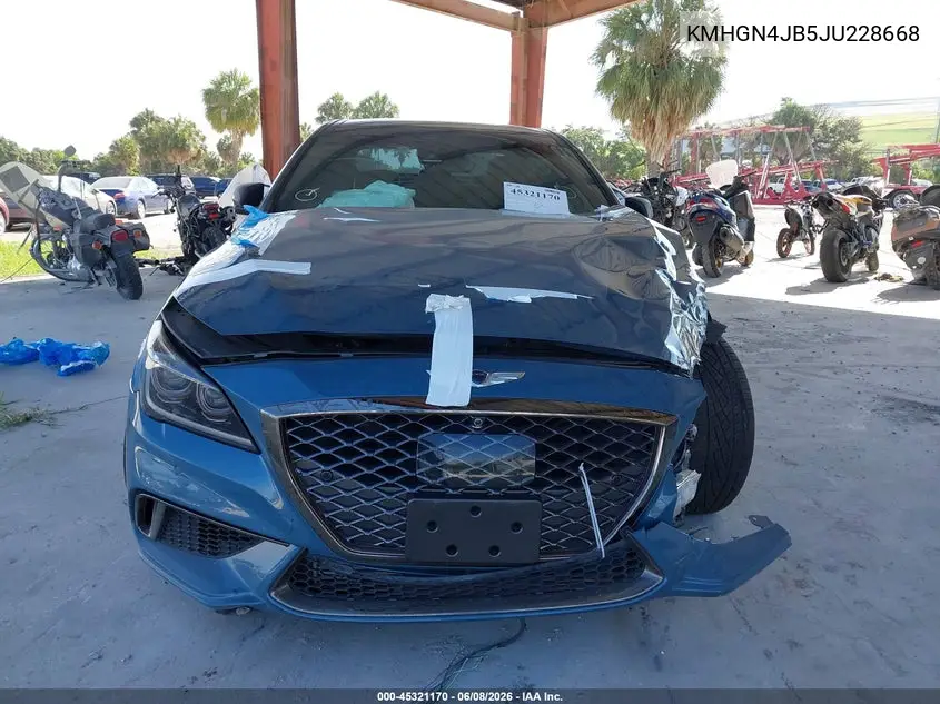 2018 Genesis G80 3.3T Sport VIN: KMHGN4JB5JU228668 Lot: 45321170