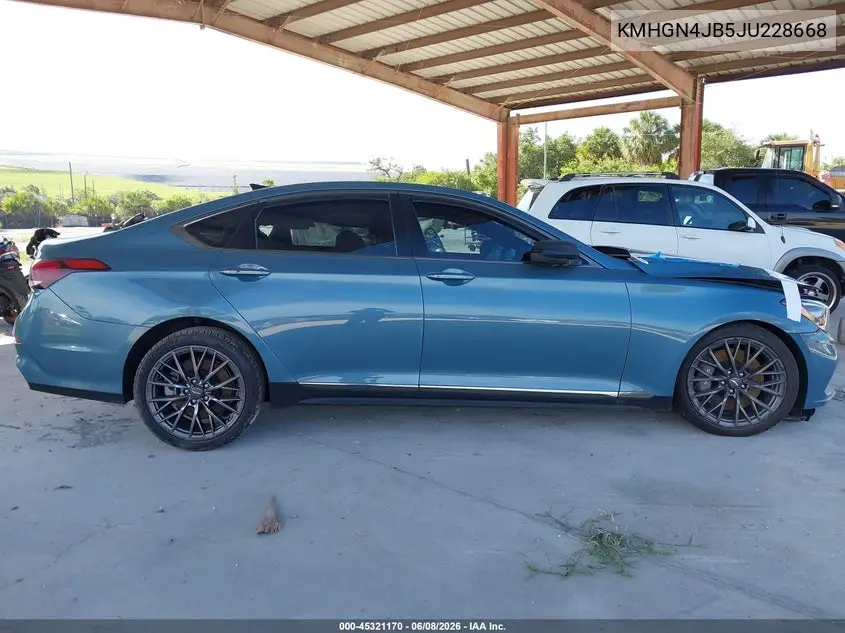 2018 Genesis G80 3.3T Sport VIN: KMHGN4JB5JU228668 Lot: 45321170
