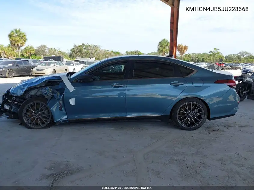 2018 Genesis G80 3.3T Sport VIN: KMHGN4JB5JU228668 Lot: 45321170