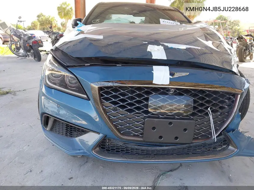 2018 Genesis G80 3.3T Sport VIN: KMHGN4JB5JU228668 Lot: 45321170