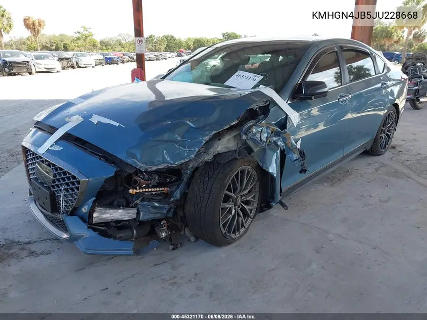 2018 Genesis G80 3.3T Sport VIN: KMHGN4JB5JU228668 Lot: 45321170