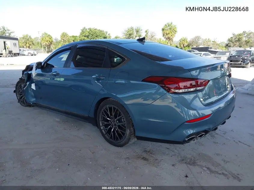 2018 Genesis G80 3.3T Sport VIN: KMHGN4JB5JU228668 Lot: 45321170