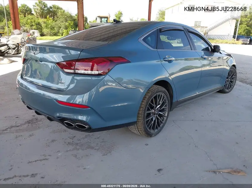 2018 Genesis G80 3.3T Sport VIN: KMHGN4JB5JU228668 Lot: 45321170
