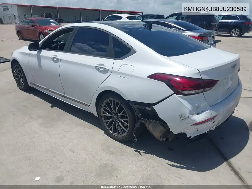 2018 Genesis G80 3.3T Sport VIN: KMHGN4JB8JU230589 Lot: 45344157