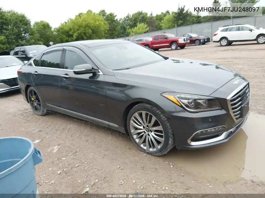 2018 Genesis G80 5.0 Ultimate VIN: KMHGN4JF7JU248097 Lot: 45370535