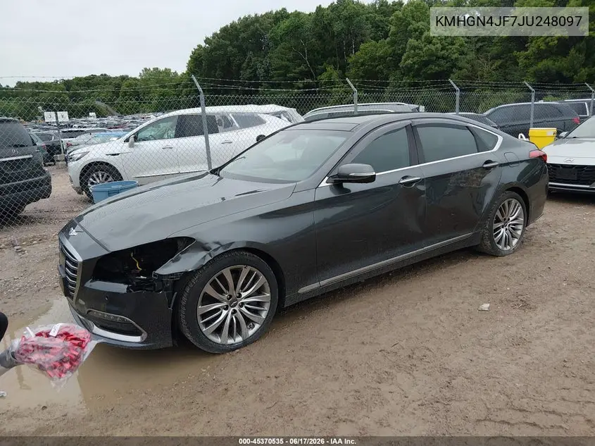 2018 Genesis G80 5.0 Ultimate VIN: KMHGN4JF7JU248097 Lot: 45370535