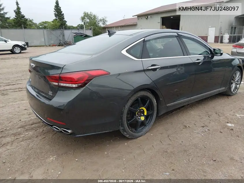 2018 Genesis G80 5.0 Ultimate VIN: KMHGN4JF7JU248097 Lot: 45370535