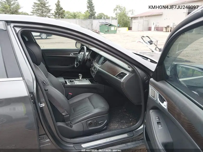 2018 Genesis G80 5.0 Ultimate VIN: KMHGN4JF7JU248097 Lot: 45370535