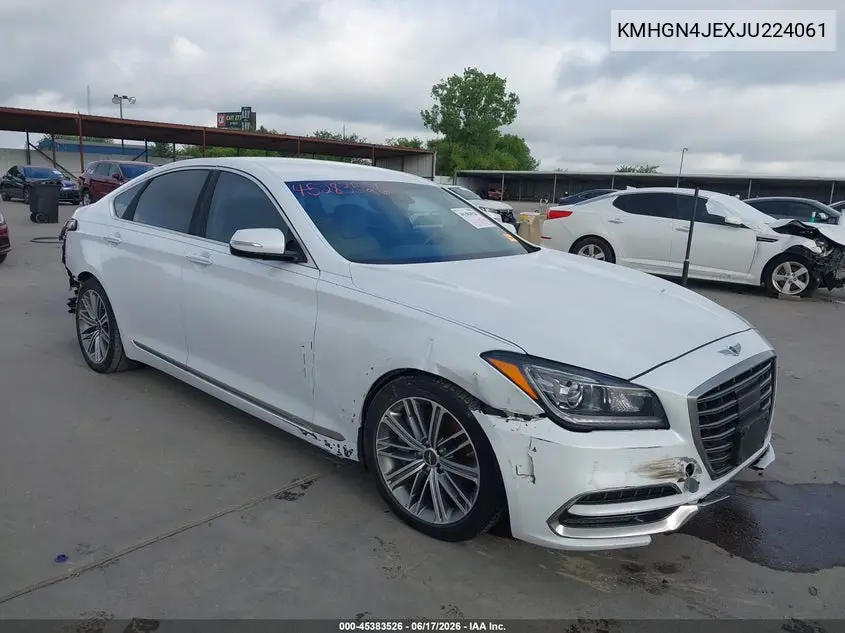 2018 Genesis G80 3.8 VIN: KMHGN4JEXJU224061 Lot: 45383526
