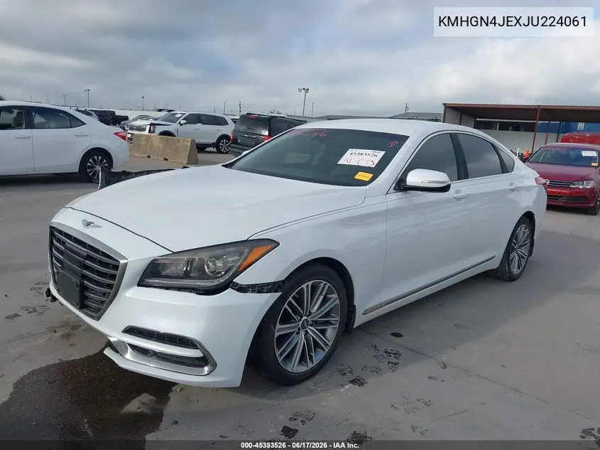 2018 Genesis G80 3.8 VIN: KMHGN4JEXJU224061 Lot: 45383526