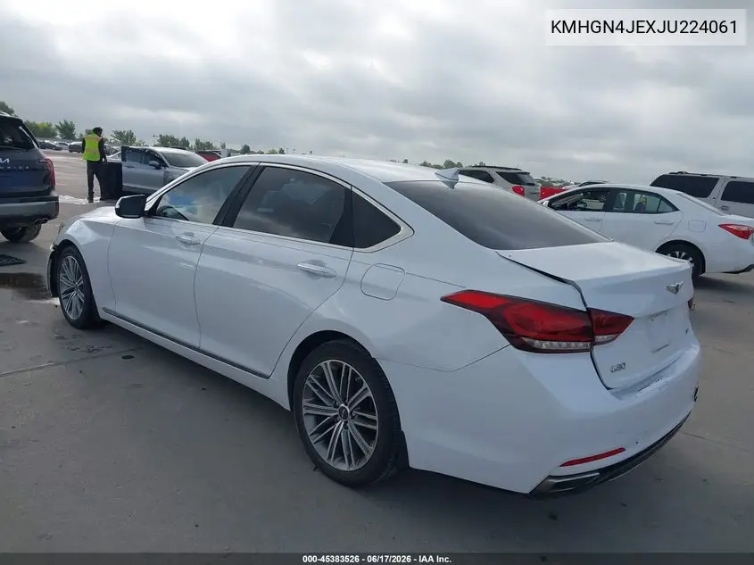 2018 Genesis G80 3.8 VIN: KMHGN4JEXJU224061 Lot: 45383526