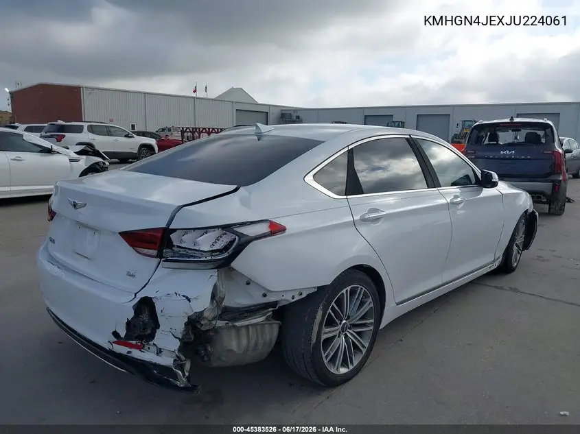 2018 Genesis G80 3.8 VIN: KMHGN4JEXJU224061 Lot: 45383526