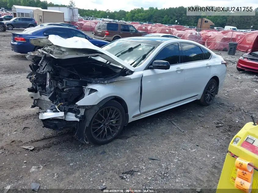 2018 Genesis G80 3.3T Sport VIN: KMHGN4JBXJU241755 Lot: 45392116