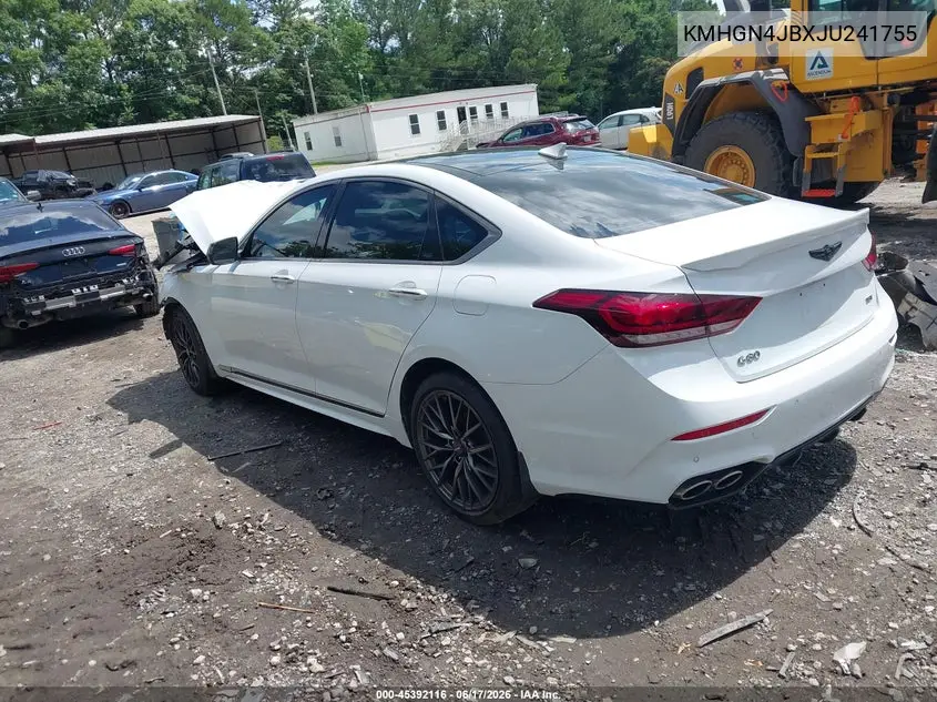 2018 Genesis G80 3.3T Sport VIN: KMHGN4JBXJU241755 Lot: 45392116