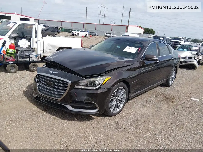 2018 Genesis G80 3.8 VIN: KMHGN4JE2JU245602 Lot: 45434786