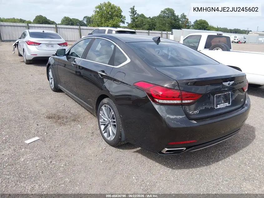 2018 Genesis G80 3.8 VIN: KMHGN4JE2JU245602 Lot: 45434786