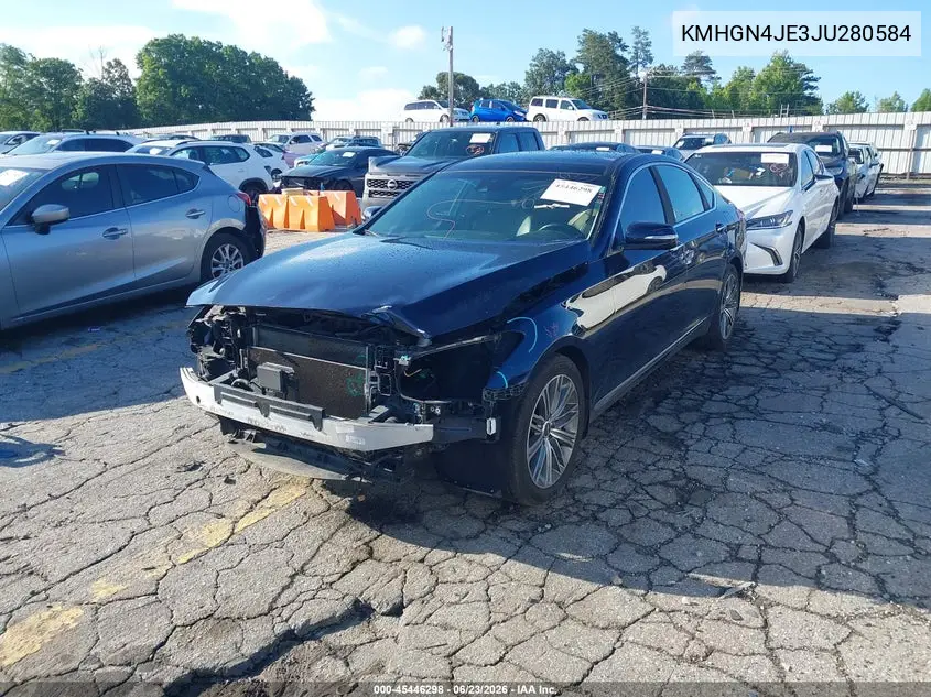 2018 Genesis G80 3.8 VIN: KMHGN4JE3JU280584 Lot: 45446298