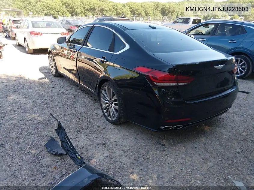 2018 Genesis G80 5.0 Ultimate VIN: KMHGN4JF6JU228603 Lot: 45585954