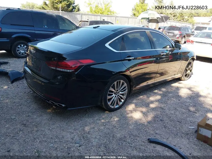 2018 Genesis G80 5.0 Ultimate VIN: KMHGN4JF6JU228603 Lot: 45585954
