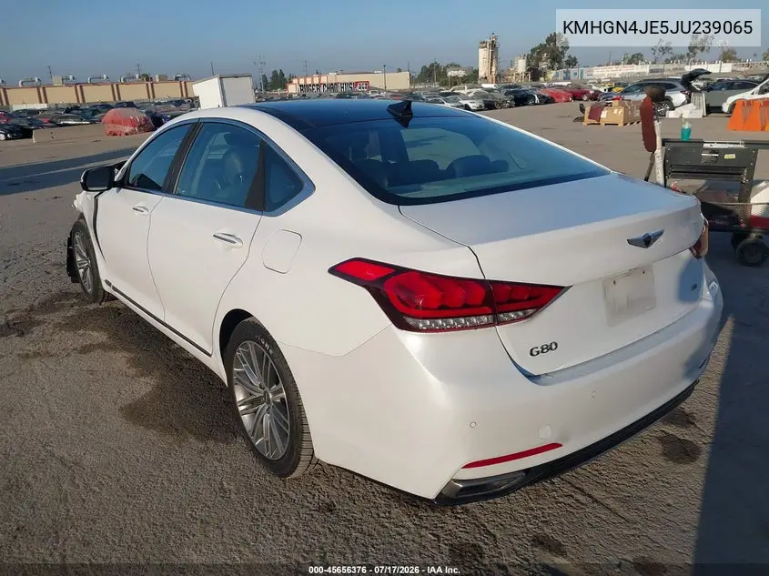 2018 Genesis G80 3.8 VIN: KMHGN4JE5JU239065 Lot: 45656376