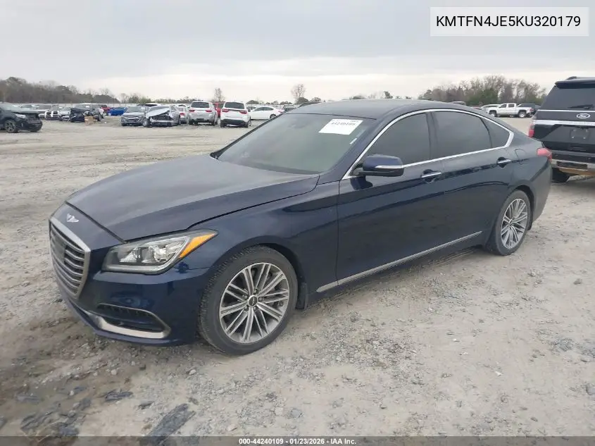 2019 Genesis G80 3.8 VIN: KMTFN4JE5KU320179 Lot: 44240109