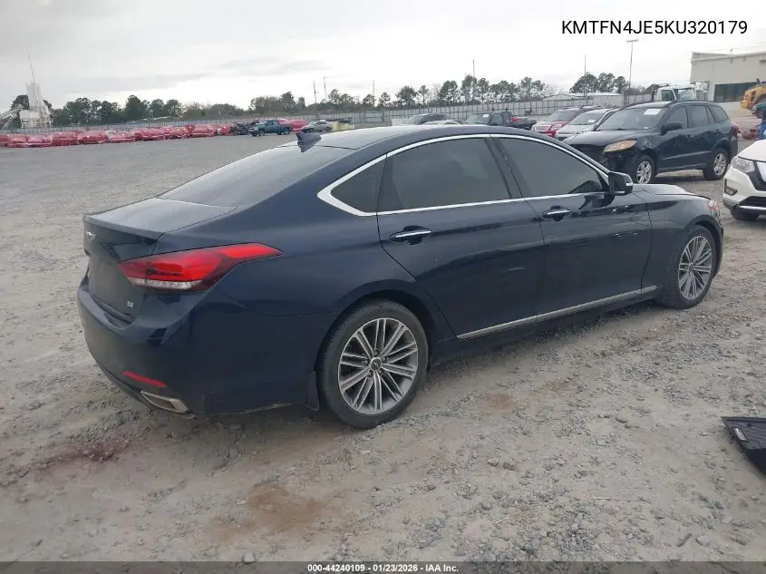 2019 Genesis G80 3.8 VIN: KMTFN4JE5KU320179 Lot: 44240109