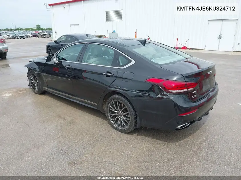 2019 Genesis G80 3.8 VIN: KMTFN4JE6KU324712 Lot: 44935396
