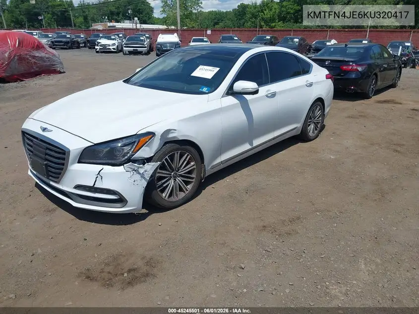 2019 Genesis G80 3.8 VIN: KMTFN4JE6KU320417 Lot: 45245501