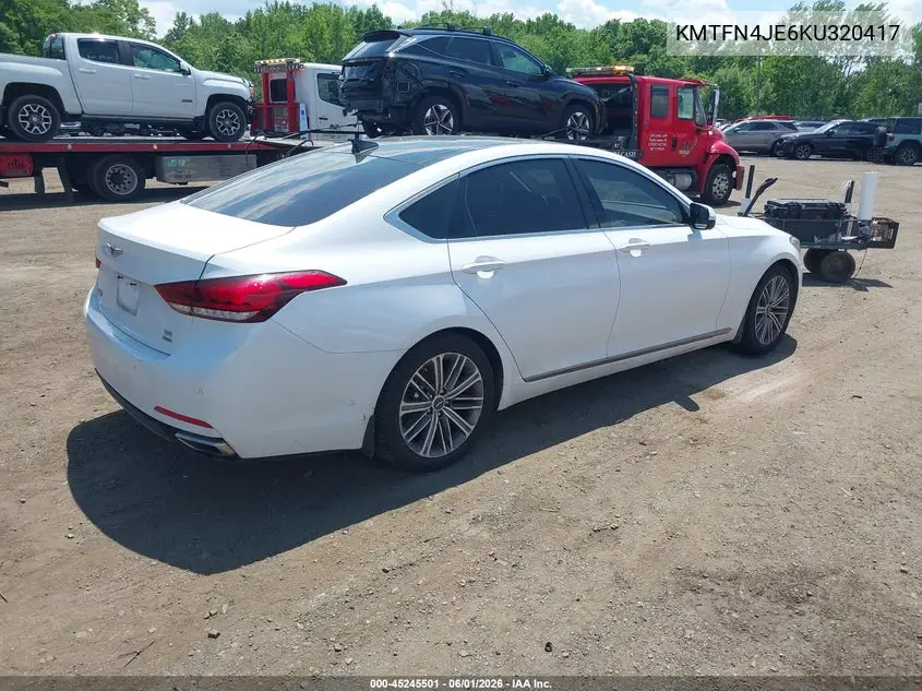 2019 Genesis G80 3.8 VIN: KMTFN4JE6KU320417 Lot: 45245501