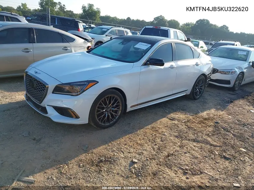 2019 Genesis G80 3.3T Sport VIN: KMTFN4JB5KU322620 Lot: 45416980