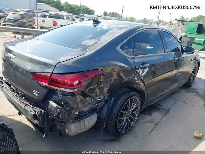 2019 Genesis G80 3.3T Sport VIN: KMTFN4JBXKU306798 Lot: 45516544