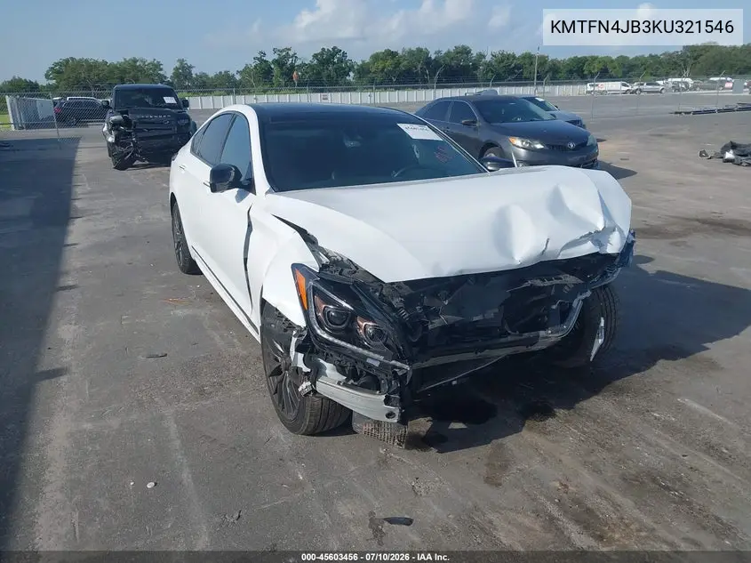2019 Genesis G80 3.3T Sport VIN: KMTFN4JB3KU321546 Lot: 45603456