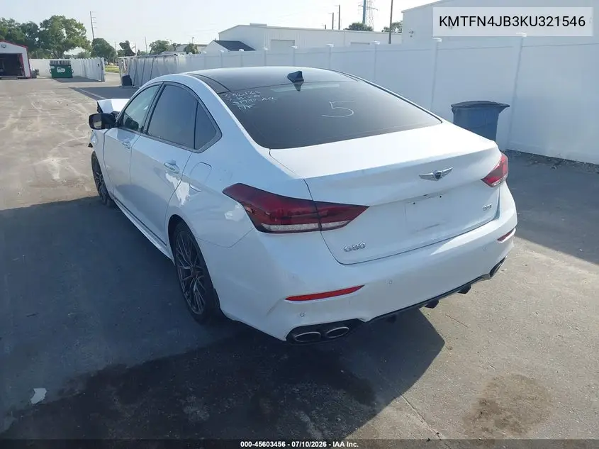2019 Genesis G80 3.3T Sport VIN: KMTFN4JB3KU321546 Lot: 45603456